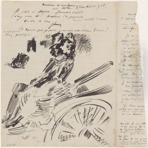 Couple in open landau by James Ensor