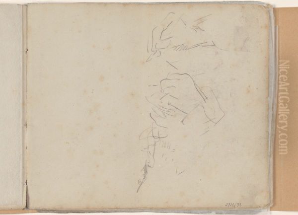 Studie van handen en hoofden - view 1