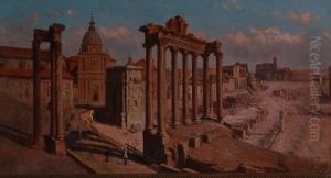 Veduta Del Foro Romano by Alessandro Castelli