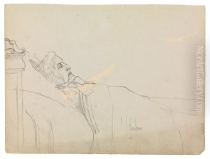 Slapende oude vrouw by James Ensor