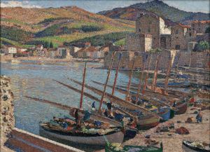 Barques a Collioure by Henri-Jean Guillaume Martin