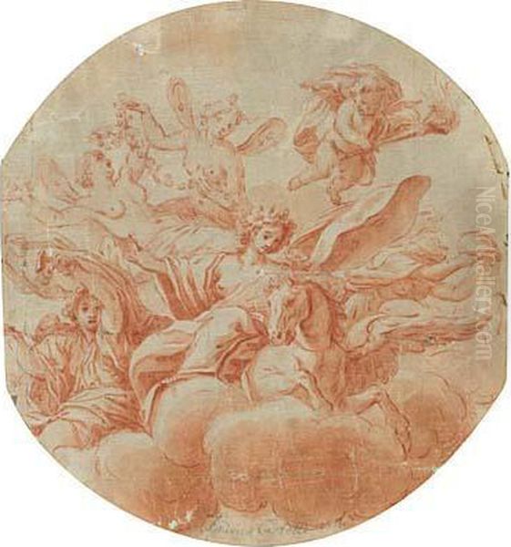 Aurora Riding Pegasus And Bringing Forth The Dawn - view 1