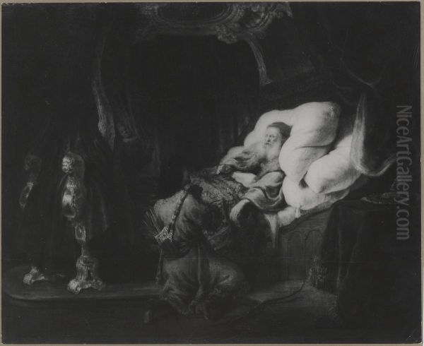 Isaac blessing Esau - view 1