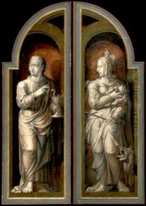 Ecce Homo Triptych, portraits of founder on the wings by Maarten Van Heemskerck