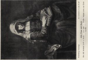 An Old Woman with a Book by Rembrandt