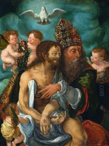 Holy Trinity. by Master Of The Lille Adoration
