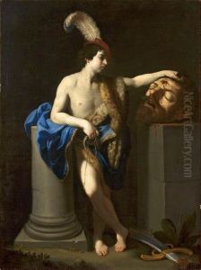 David with the Head of Goliath. by Guido Reni
