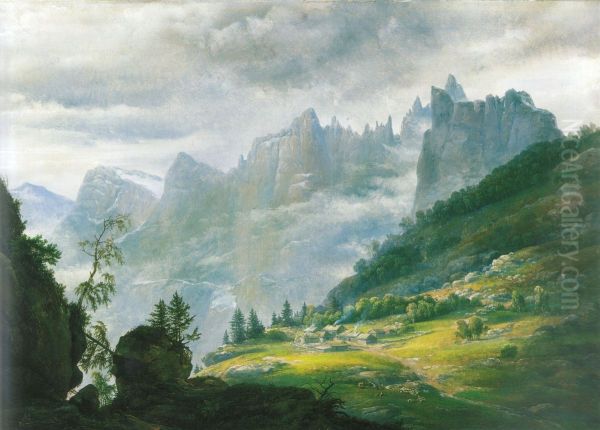 Nordisk landskap med Trolltindene - view 1