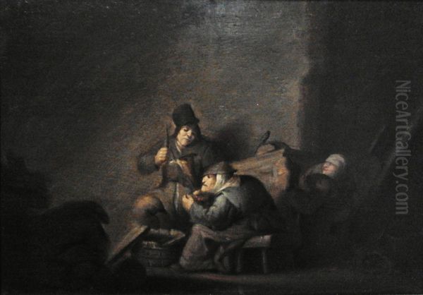 Peasant family indoors (In the kitchen). - view 1