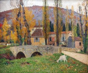 The Labastide-du-Vert Bridge, the white goat by Henri-Jean Guillaume Martin
