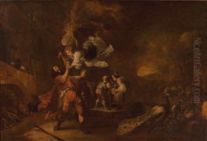The Circumcision of son of Moses. by Jan Baptist Weenix