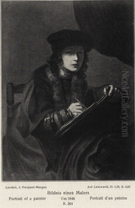 Portrait of a Painter with Long Curls Portrait of a Painter with Long Curls