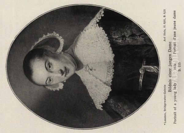 Oval portrait of a young lady aged 18 - view 1