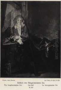Portrait of Jan Six by a Window by Rembrandt