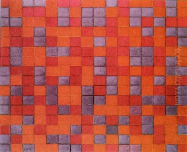 Rastercompositie 8: dambordcompositie donkere kleuren - view 1