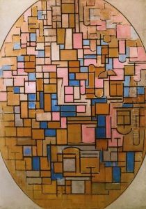 Tableau III: compositie in ovaal by Piet Mondrian