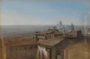 Blick von der Villa Malta auf Sankt Peter by Johann Georg von Dillis