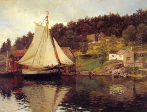 From Sandvika by Hans Gude
