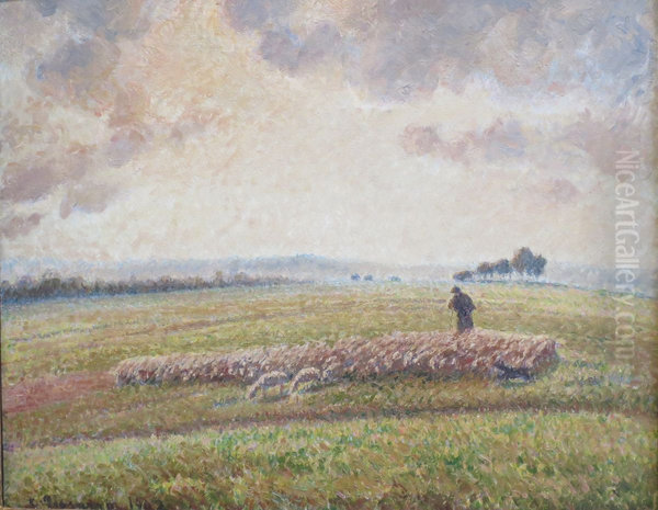Landscape with Flock of Sheep - view 1