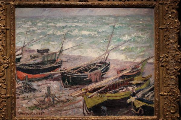 Fishing Boats at Etretat - view 1