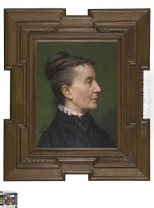 Portret van Euphrosina Beernaert by Godfried Guffens
