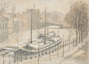 Schuiten onder de sneeuw by Anna de Weert