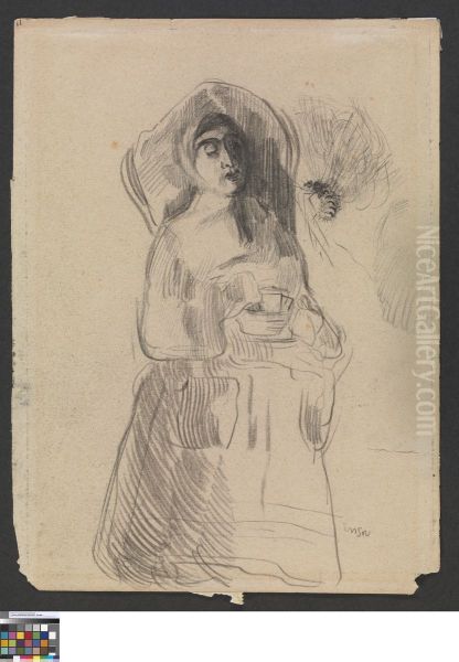 Woman with a Hood and a Wasp - view 1