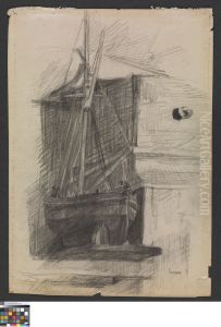 Model of a ship by James Ensor