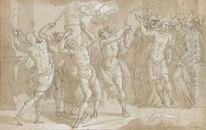 The Flagellation Of Christ by Bernardo Castello
