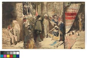 Large Indian Triptych by Jan Toorop