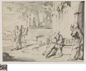 Socrates en Xantippe by Jan Van Mieris