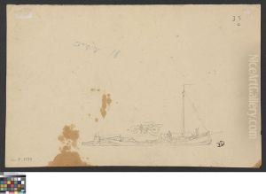 Boot langs de kade by Pieter-Frans De Noter