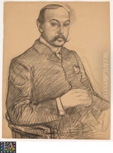 Portret van Francis Viele-Griffin by Theo van Rysselberghe