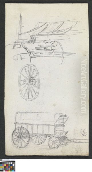 Studies van een huifkar / kleedwagen - view 1