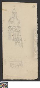 Toren van de Stin-Andrieskerk in Antwerpen by Pieter-Frans De Noter