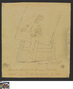 Karikatuur van Horace Vernet by Antoine Laurent Dantan