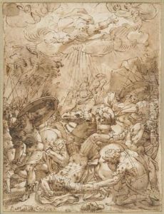 La Chute De Saint Paul Sur La Route De Damas by Giovanni B. (Il Genvovese) Castello