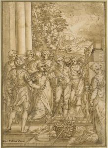 Le Martyre De Saint Laurent by Giovanni B. (Il Genvovese) Castello