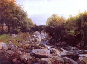 Bridge in northern Wales by Hans Gude