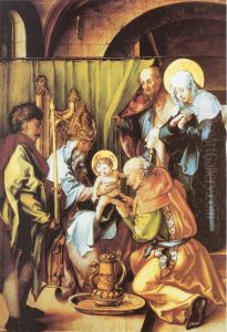 The Seven Sorrows of Mary, middle panel, Scene: Circumcision by Albrecht Durer