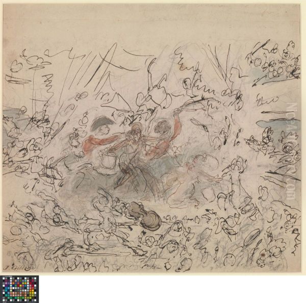De napoleontische oorlogen (recto). Lijst van onderwerpen die 'het talent van de Britse kunstenaars waardig zijn' (verso) - view 1