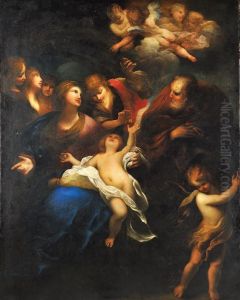 La Sacra Famiglia Al Riposo by Valerio Castello