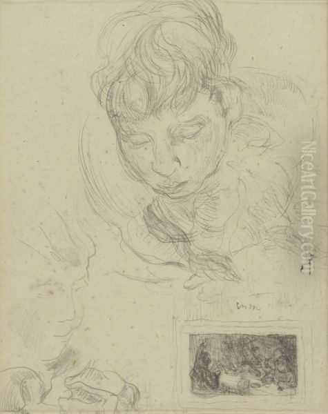 Mijn zuster en schets van een schilderij - view 1
