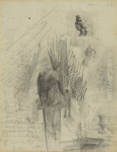 Snuisterijen en figuren by James Ensor