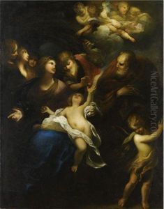 Sacra Famiglia E Angeli