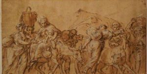 Scenewith Travellers And Animals