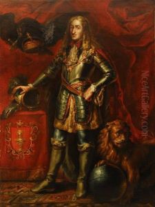 Retrato De Carlos Ii De Cuerpo Entero, Vistiendoarmadura by Vicente Castello Y Amat