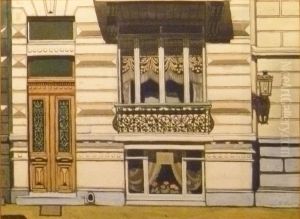 Huis in de Peter Benoitstraat, Oostende by Leon Spilliaert