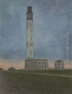 De vuurtoren van Oostende bij zonsopgang by Leon Spilliaert