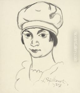 Vrouw met baret by Leon Spilliaert